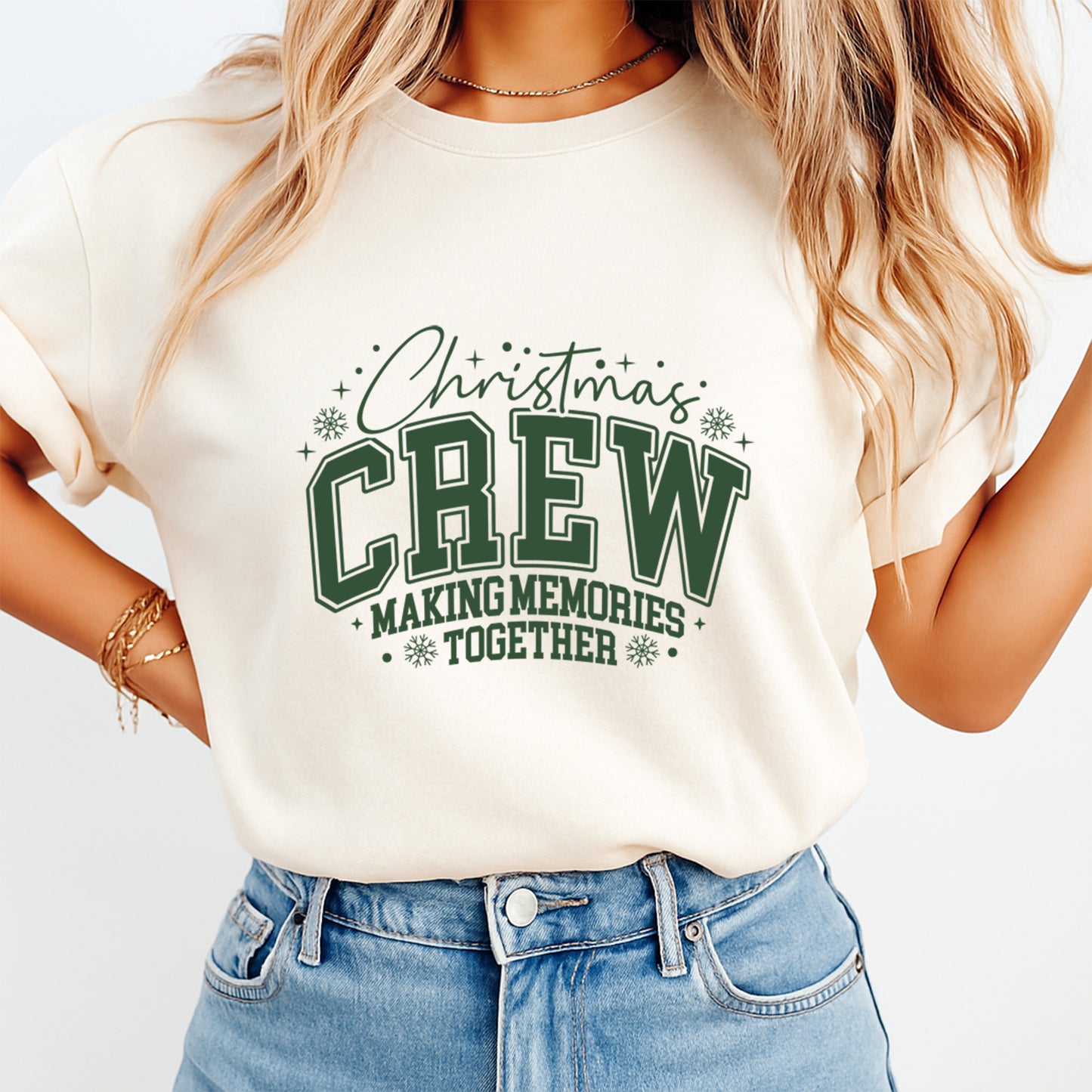 Christmas DTF Transfer – Christmas Crew Making Memories Together Ready to Press Iron On Heat Transfer for DIY Shirts 11787