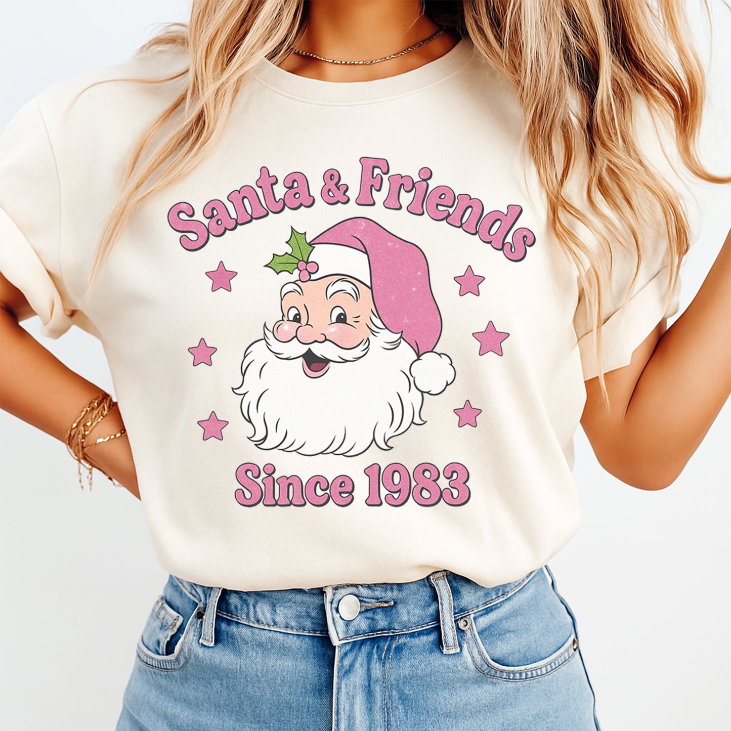 Christmas DTF Transfer – Retro Santa & Friends Since 1983 Ready to Press Iron On Heat Transfer for DIY Shirts 11891