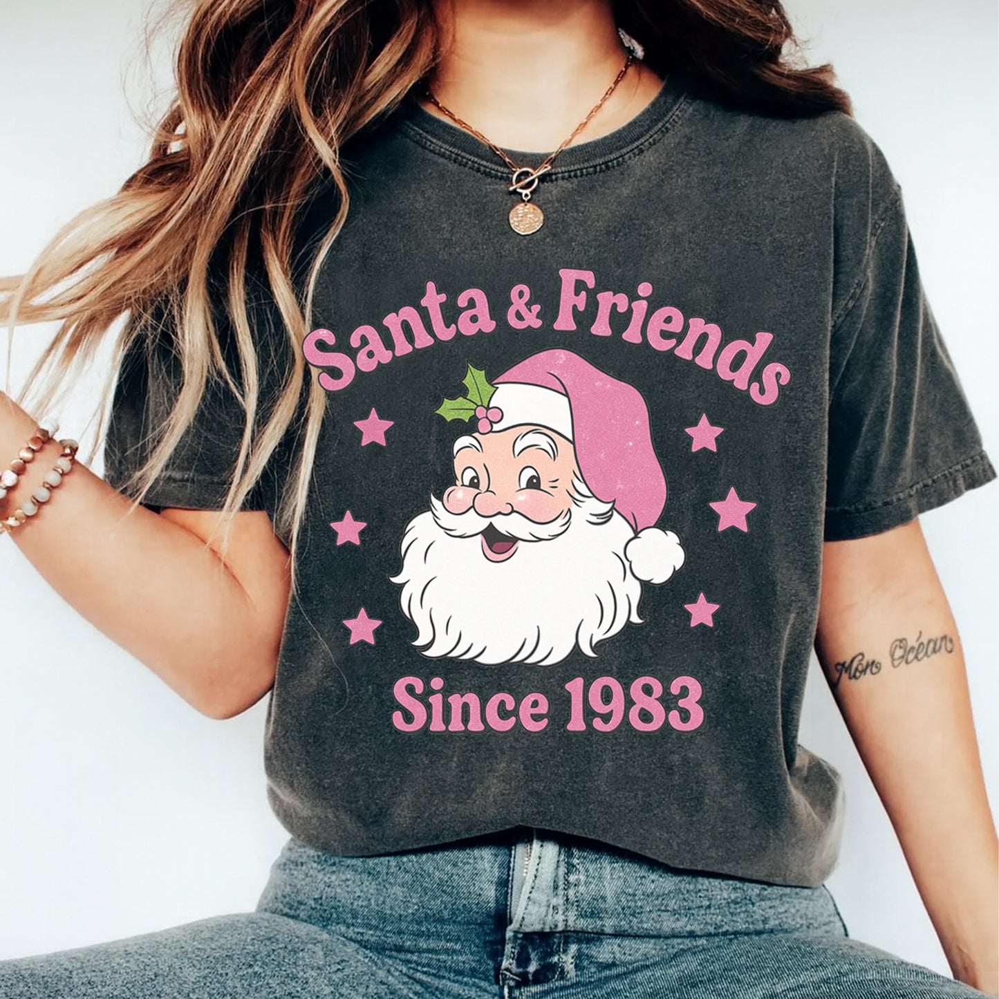 Christmas DTF Transfer – Retro Santa & Friends Since 1983 Ready to Press Iron On Heat Transfer for DIY Shirts 11891
