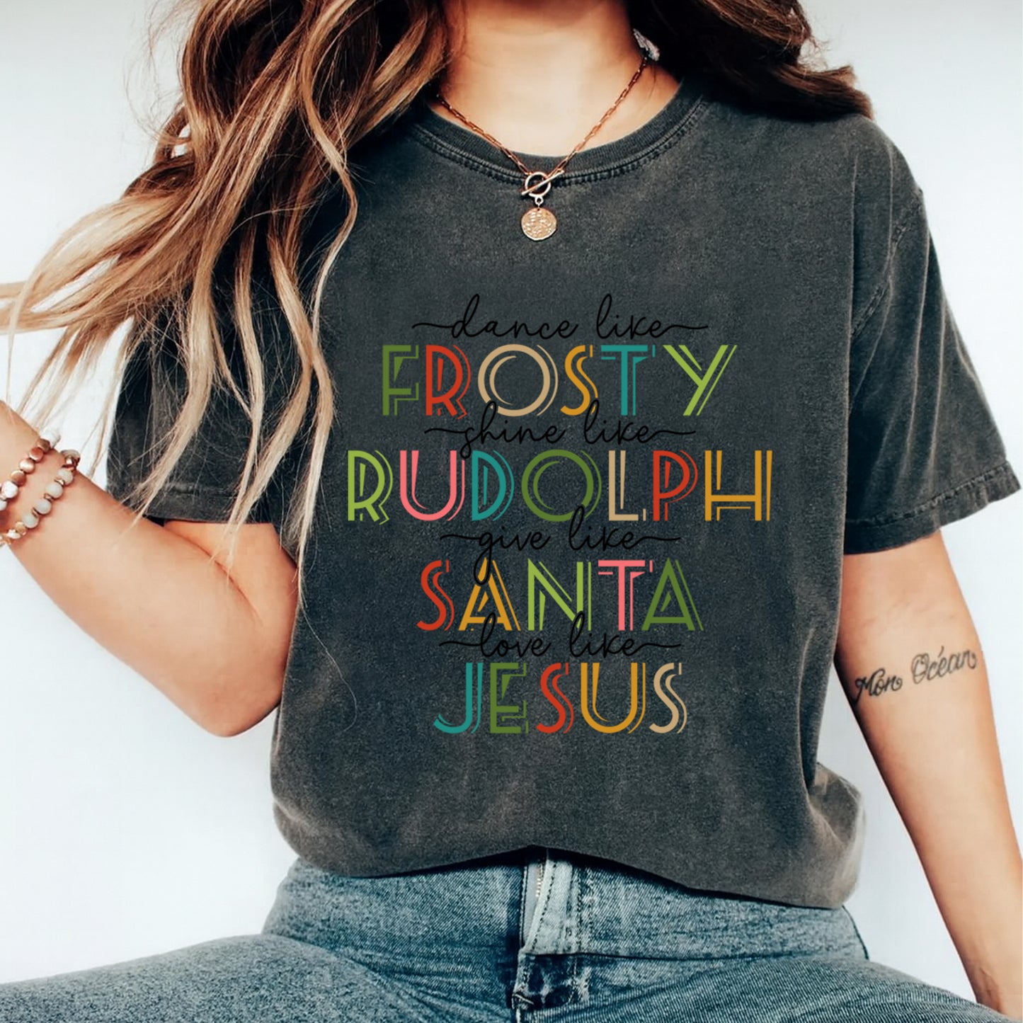 Christmas Inspirational Text DTF Transfer – Ready to Press Iron On Heat Transfer for DIY Shirts 11938