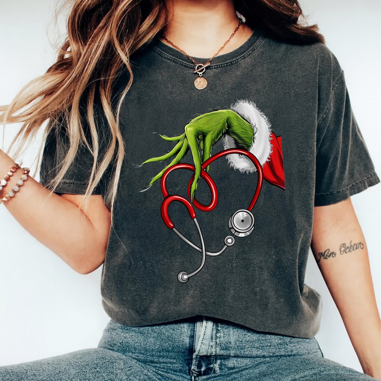 Nurse Christmas DTF Transfer – Ready to Press Iron On Heat Transfer for DIY Shirts 11952