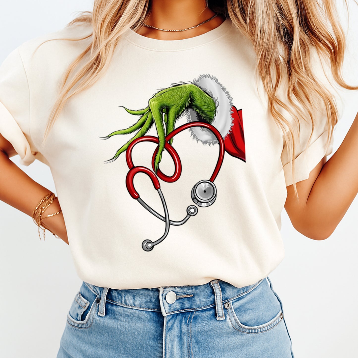 Nurse Christmas DTF Transfer – Ready to Press Iron On Heat Transfer for DIY Shirts 11952