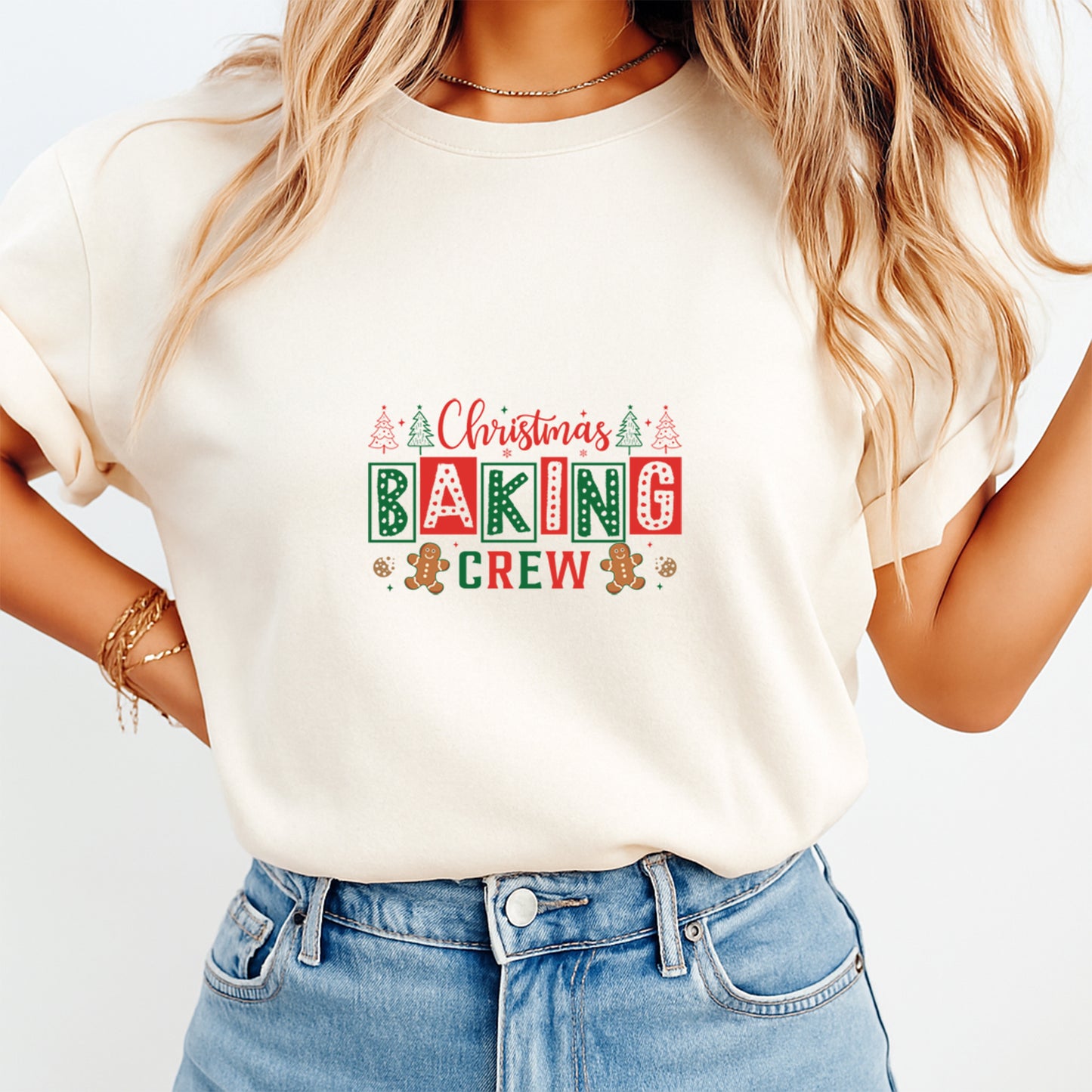 Christmas Baking Crew DTF Transfer – Ready to Press Iron On Heat Transfer for DIY Shirts 11965