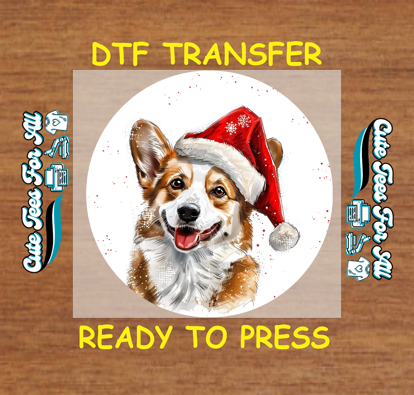 christmas dtf, dog christmas dtf, pet holiday dtf