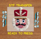 Christmas Nutcracker DTF Transfer – Crochet Texture Holiday Iron On Heat Transfer for DIY Christmas Shirts 12132