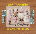 Christmas Merry Christmas Characters Yarn Style DTF Transfer – Ready to Press Iron On Heat Transfer for DIY Christmas Shirts 12261