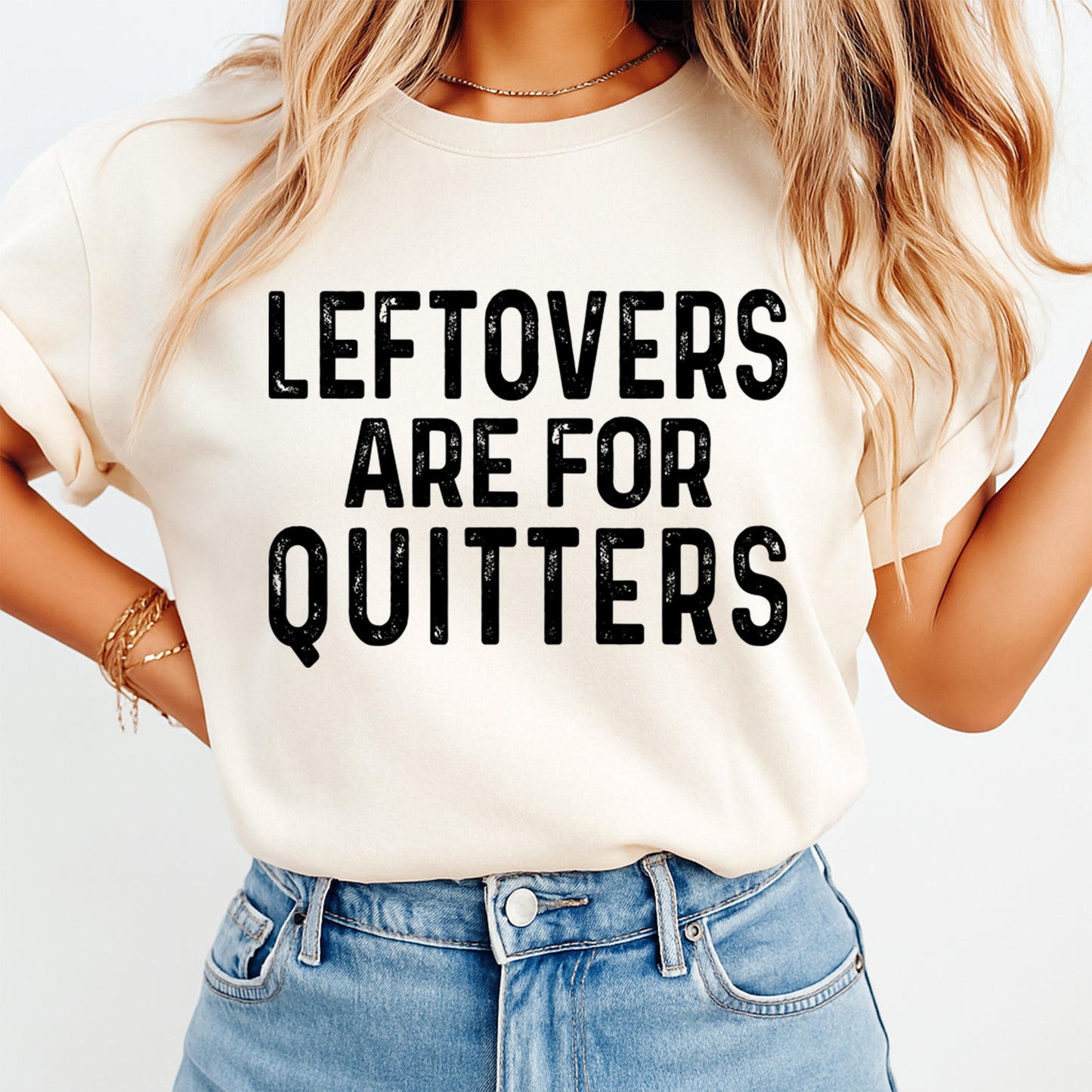 Thanksgiving DTF Transfer – Leftovers Are For Quitters Ready to Press Iron On Heat Transfer DIY Thanksgiving Shirts 12469