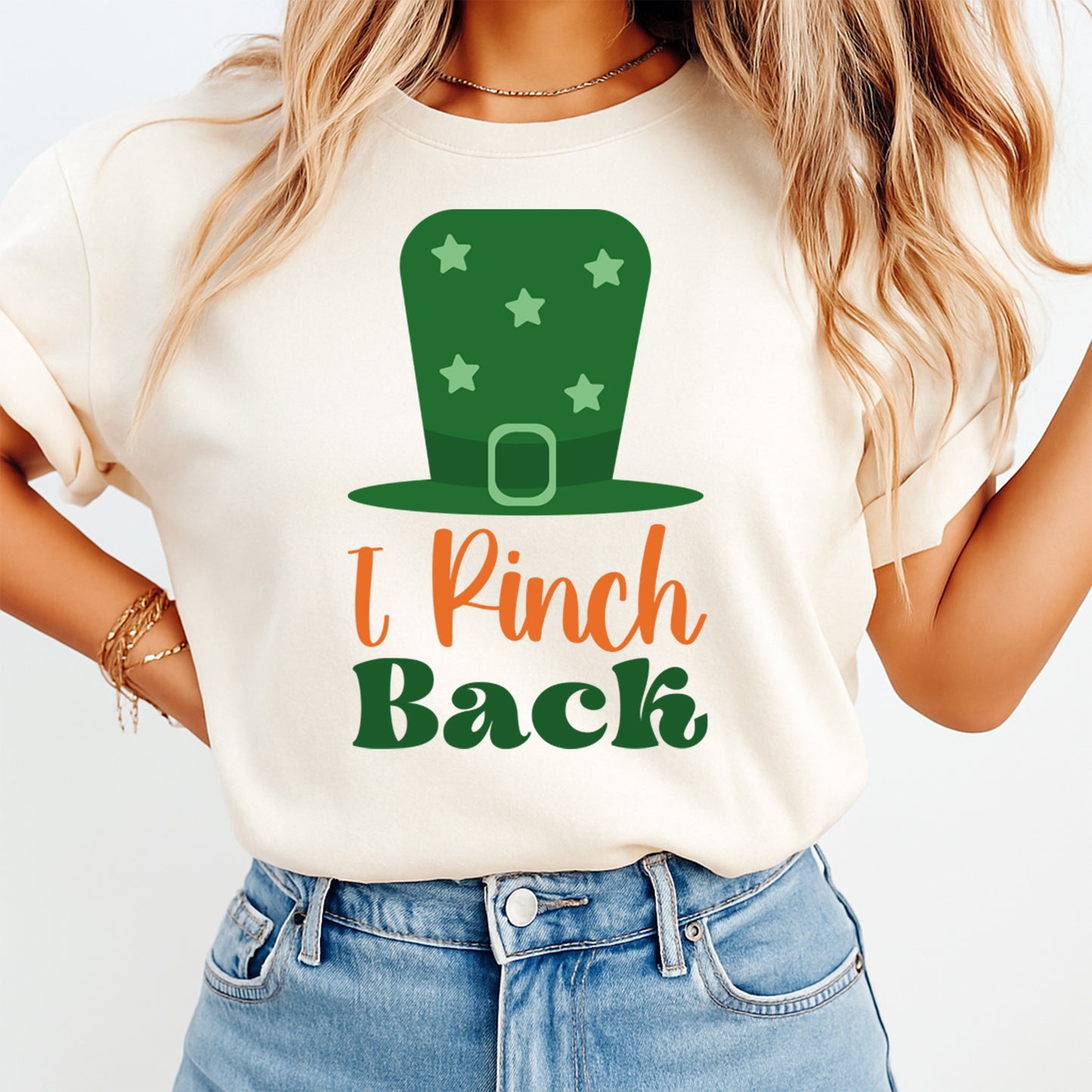St Patricks Day Leprechaun Hat DTF Transfer – I Pinch Back Ready to Press Iron On Heat Transfer DIY St Patricks Day Shirts 12598