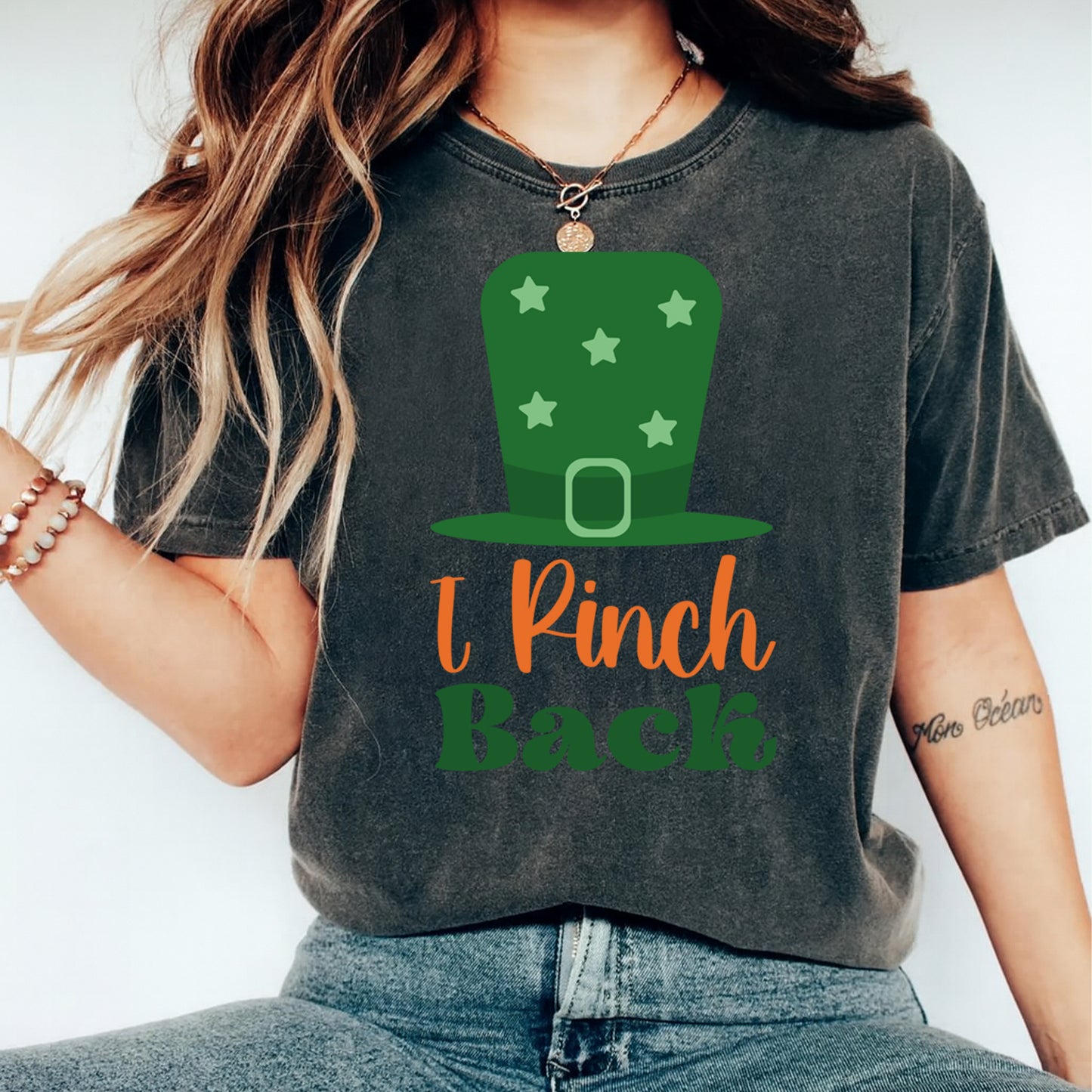 St Patricks Day Leprechaun Hat DTF Transfer – I Pinch Back Ready to Press Iron On Heat Transfer DIY St Patricks Day Shirts 12598