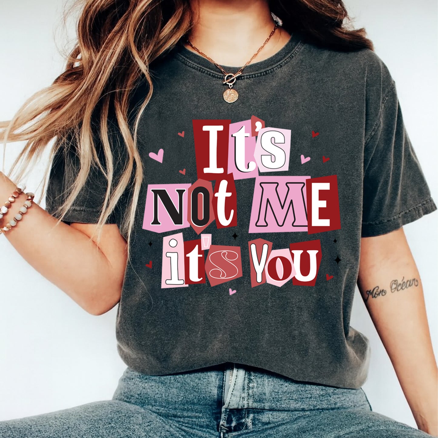 Valentine DTF Transfer – Its Not Me Its You Ready to Press Iron On Heat Transfer DIY Shirts 12605