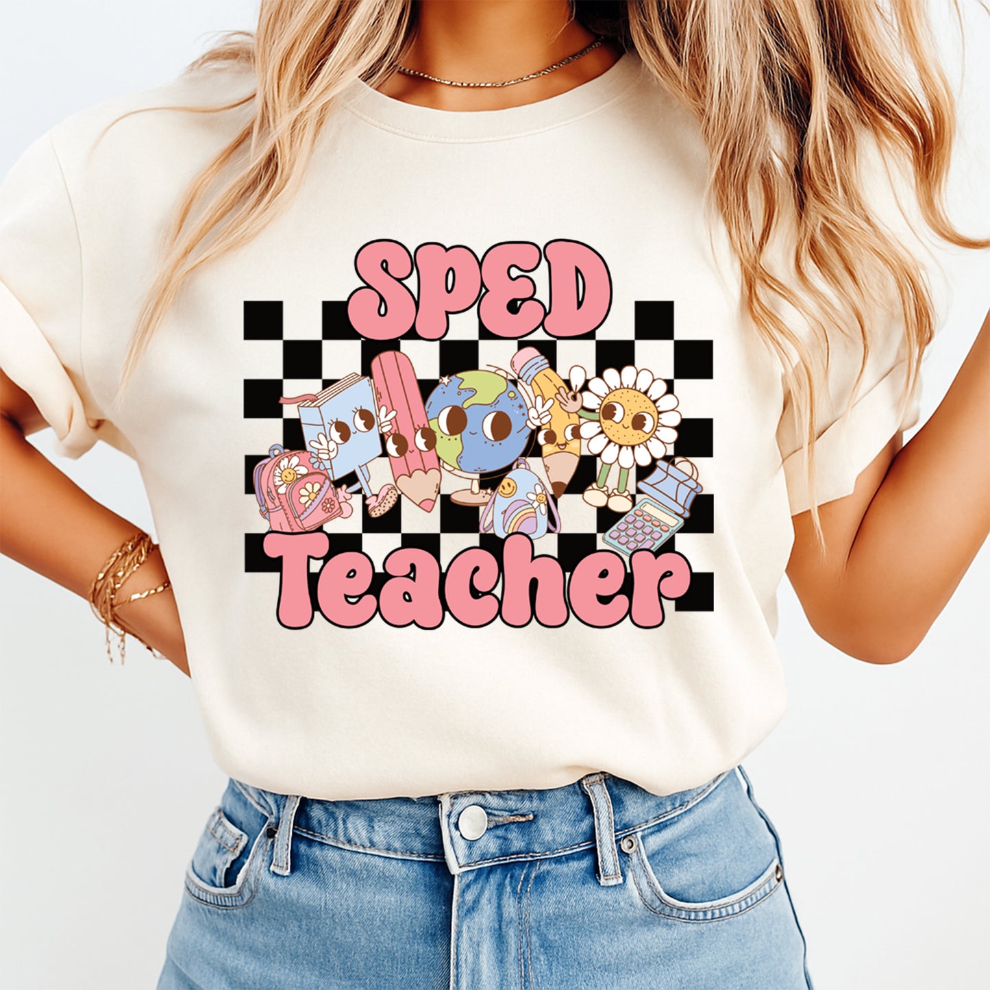 Special Education Teacher DTF Transfer – SPED Teacher School Supplies Ready to Press Iron On Heat Transfer for DIY Back to School Shirts 12693