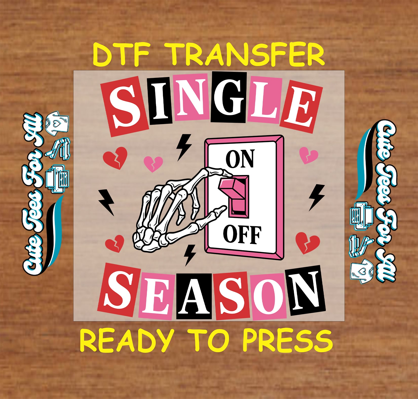 single season skeleton switch ready to press dtf transfer iron on heat transfer for diy valentine shirts
