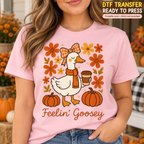 Funny Fall Goose DTF Transfer – Feelin Goosey 13150