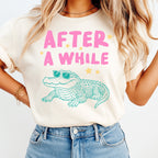 Funny Alligator DTF Transfer – After a While Sunglasses Gator Design Ready to Press 13672