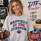 Sports DTF Transfer – Happiest at the Stadium Football Ready to Press Iron On Heat Transfer 14473
