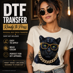 Funny & Trending DTF Transfer – Cool Black Panther Ready to Press Iron On Heat Transfer 14511