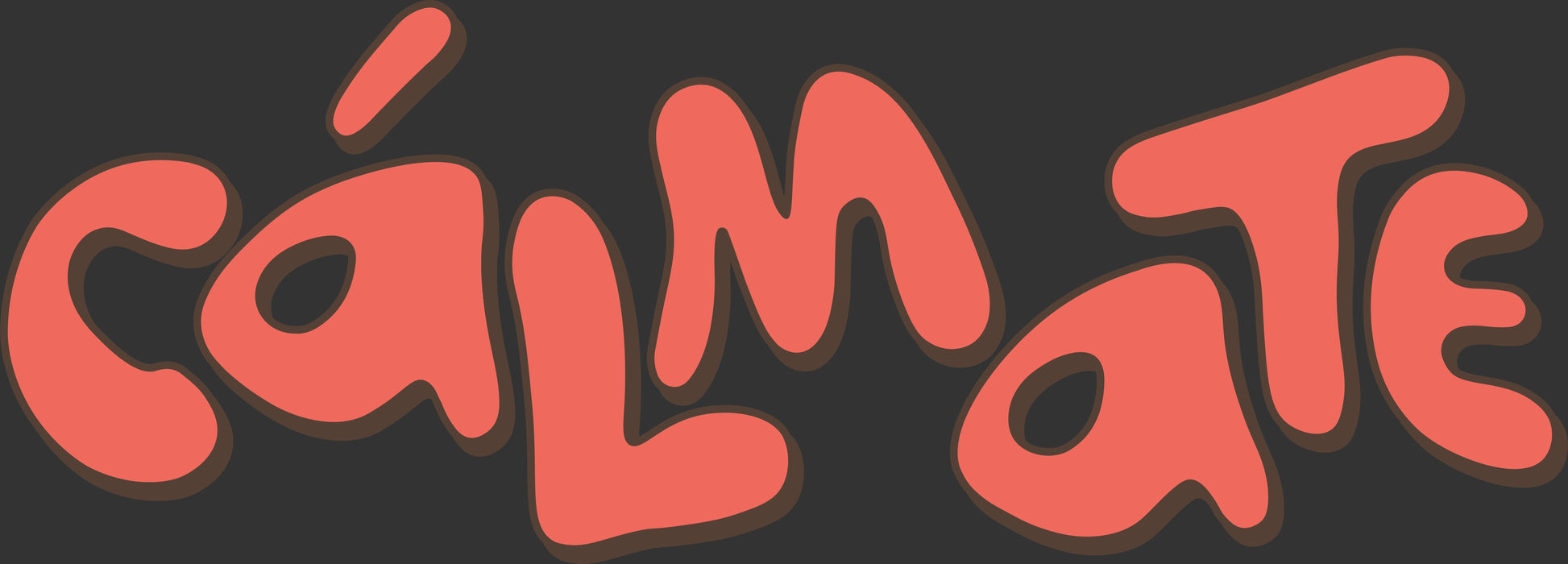 Cálmate coral Spanish lettering ready to press DTF transfer
