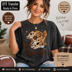 Football DTF Transfer – Floral Helmet Game Day Bow Ready to Press Iron On Heat Transfer 14929