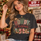 Howdy Christmas Western Cowgirl DTF Transfer – Cowboy Boot Holiday Ready to Press Heat Transfer 15050