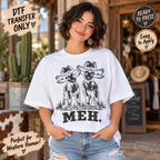 Funny Western MEH Goat DTF Transfer – Cowboy Goats 15413