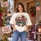 Christmas Cowgirl Western DTF Transfer 15587