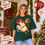 Christmas Bell Rooster DTF Transfer 15611
