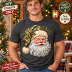 Camouflage Santa Face Christmas DTF Transfer 15880