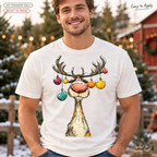 Funny Reindeer Christmas Ornament Antlers DTF Transfer 16041