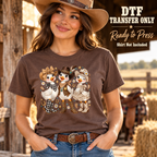 Funny Western Cowgirl Ducks DTF Transfer – Cowboy Boots 16208