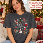 Merry Christmas Reindeer Snowman Collage DTF Transfer 16540