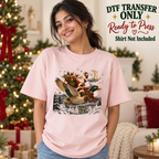 Christmas Santa Flying Duck DTF Transfer 16593