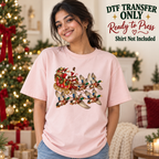 Christmas Ducks Pulling Santa Sleigh DTF Transfer 16671