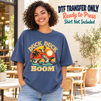 Funny Duck Duck Boom Hunting Sunset DTF Transfer 16711