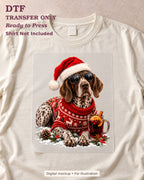 Funny Christmas Dog in Sunglasses DTF Transfer 16721
