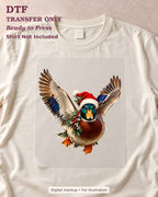 Christmas Mallard Duck DTF Transfer 16723