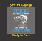 Fishing DTF Transfer Iron On Heat Transfer - Ready to Press, Fishing Can't Solve All My Problems - Fishing Design 2113
