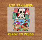 Christmas DTF Transfer Iron On Heat Transfer - Ready to Press, Christmas Characters Holiday Scenes Design 2282