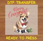 Merry Corgmas! Christmas Dog DTF Transfer - Ready to Press 257