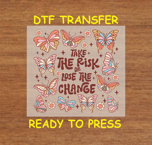 Retro Boho DTF Transfer Iron On Heat Transfer - Ready to Press, "Take a Moment to Breathe" Boho Design 3130