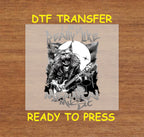Cat DTF Transfer Iron On Heat Transfer - Ready to Press, I Just Really Like Meowtal Music - Guitar Cat Design 3210