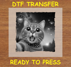 UFO Cat DTF Transfer - Ready to Press 354