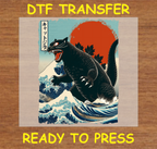 Traditional Japanese CATZILLA DTF Transfer - Ready to Press 358