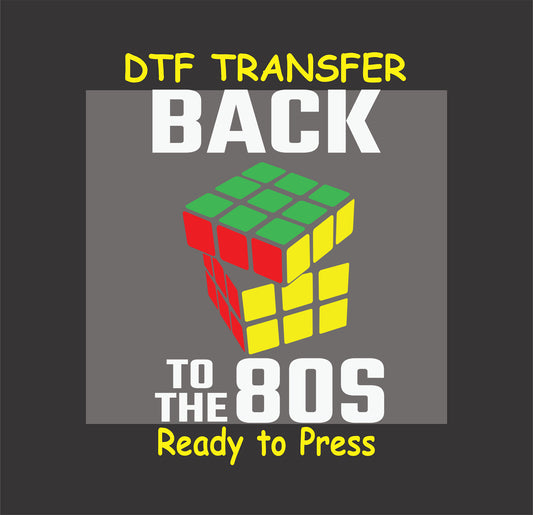 Retro 80s & 90s DTF Transfer Iron On Heat Transfer - Ready to Press, "Back to the 80s" DTF Transfer | Ready to Press | Retro 80s & 90s Design 3638