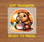 Capybara DTF Transfer Iron On Heat Transfer - Ready to Press, Funny Animal DTF Transfer | Ready to Press | Capybara Design 3767