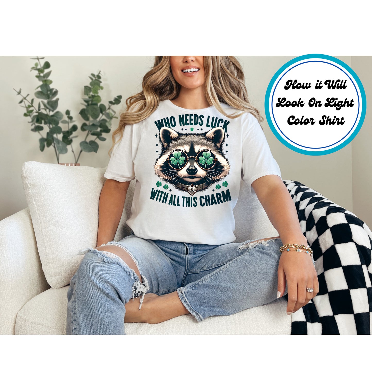 St. Patrick's Day DTF Transfer Iron On Heat Transfer - Ready to Press, Who Needs Luck DTF Transfer | Ready to Press | St. Patrick's Day Design 4533