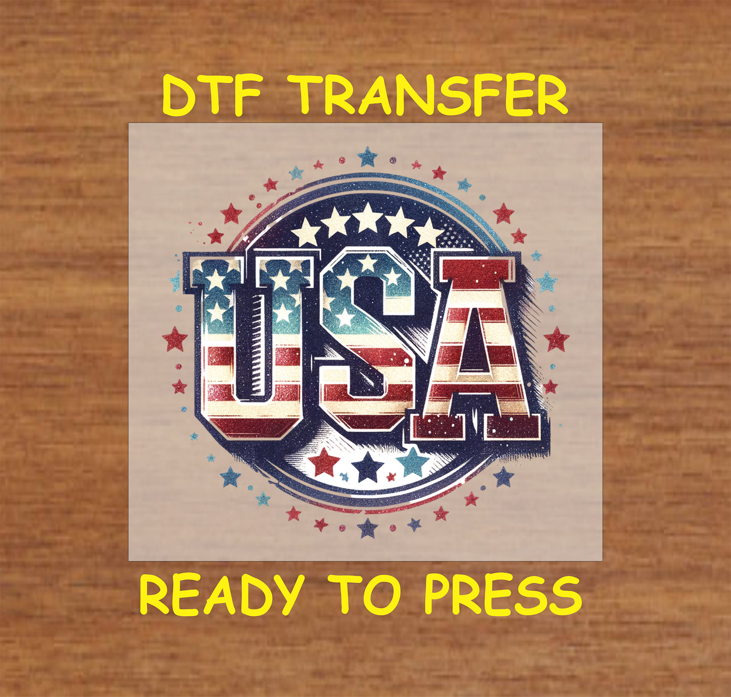 4th of July DTF Transfer Iron On Heat Transfer - Ready to Press, Patriotic USA DTF Transfer | Ready to Press | 4th of July Design 4614