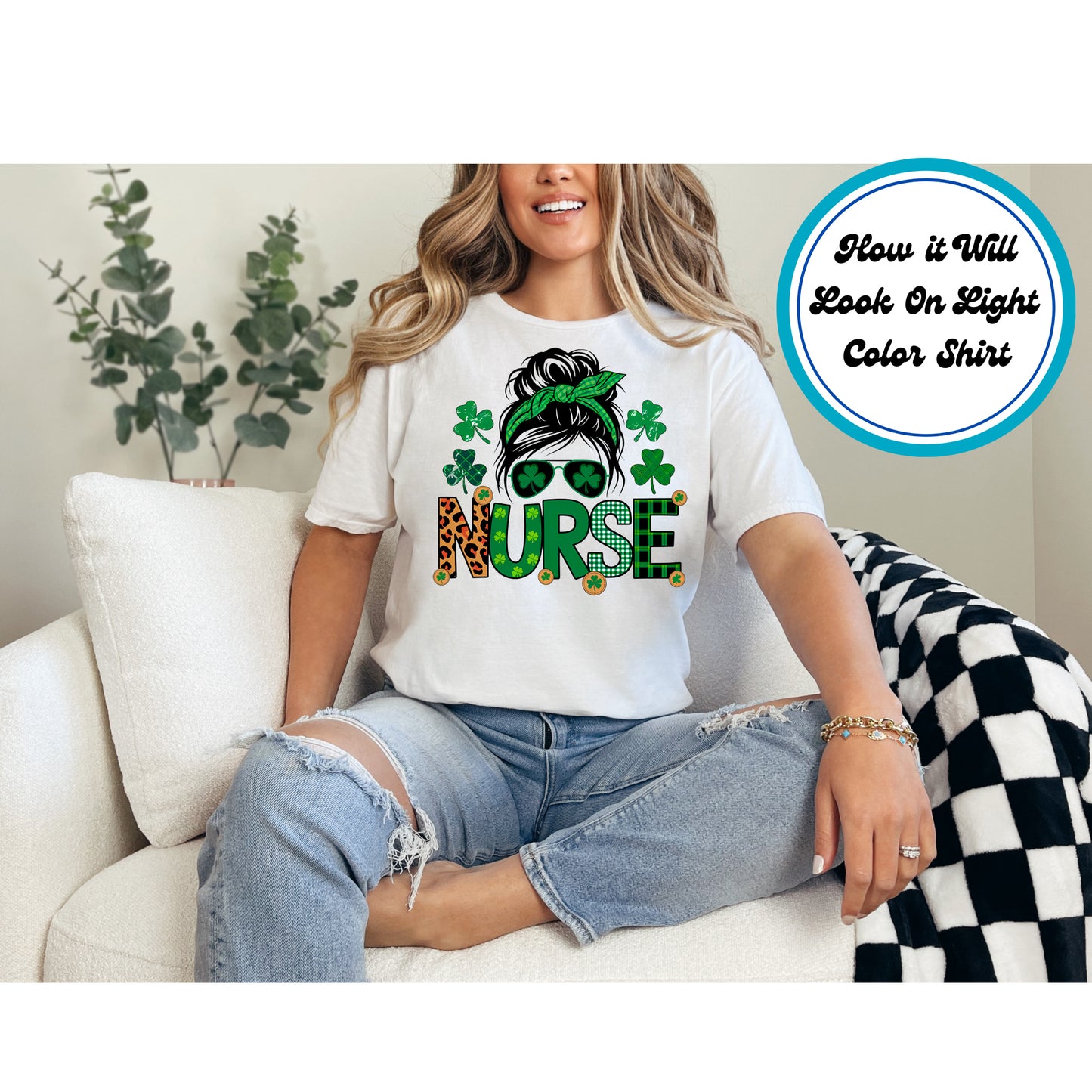 St. Patrick's Day DTF Transfer Iron On Heat Transfer - Ready to Press, Nurse DTF Transfer | Ready to Press | St. Patrick's Day Design 4622