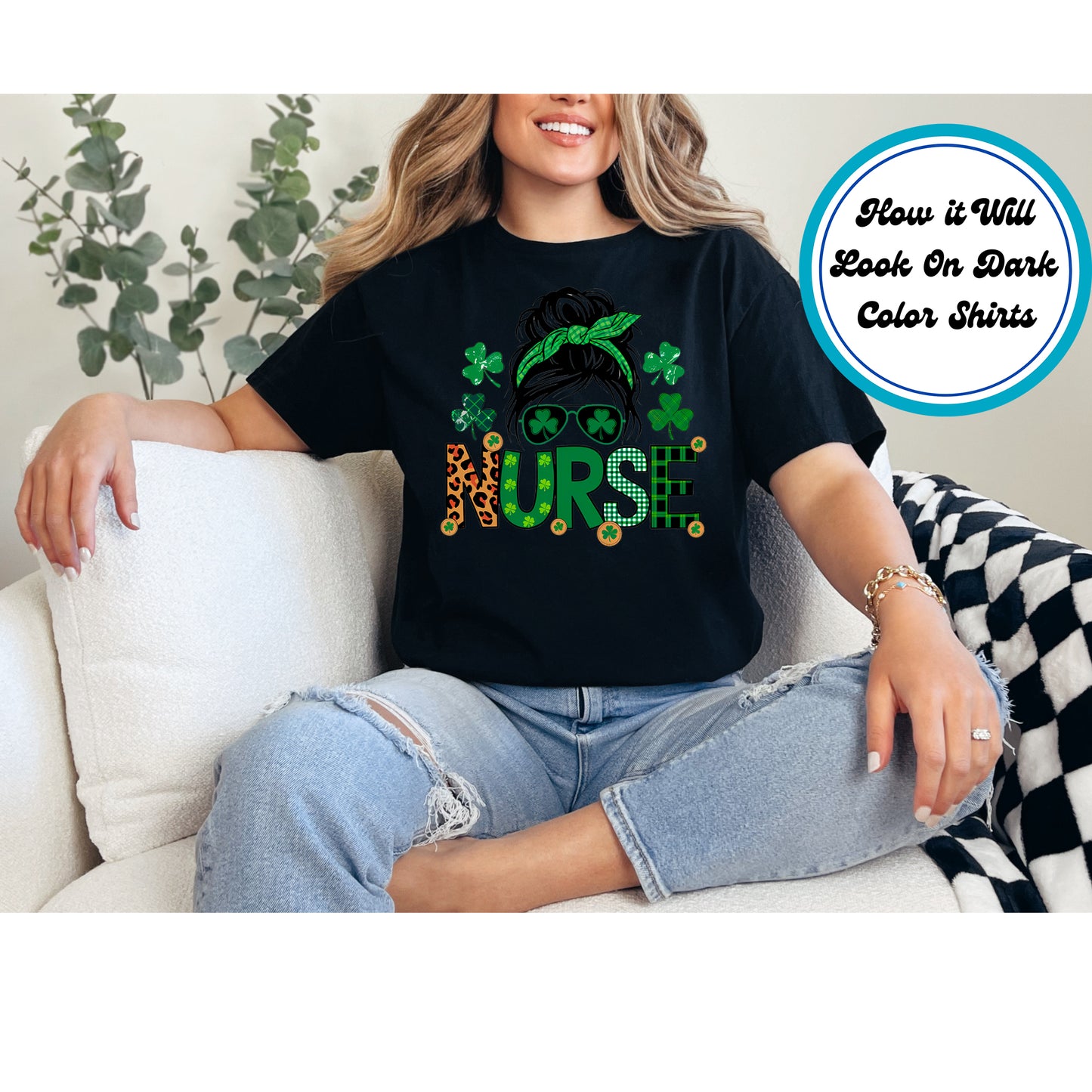 St. Patrick's Day DTF Transfer Iron On Heat Transfer - Ready to Press, Nurse DTF Transfer | Ready to Press | St. Patrick's Day Design 4622