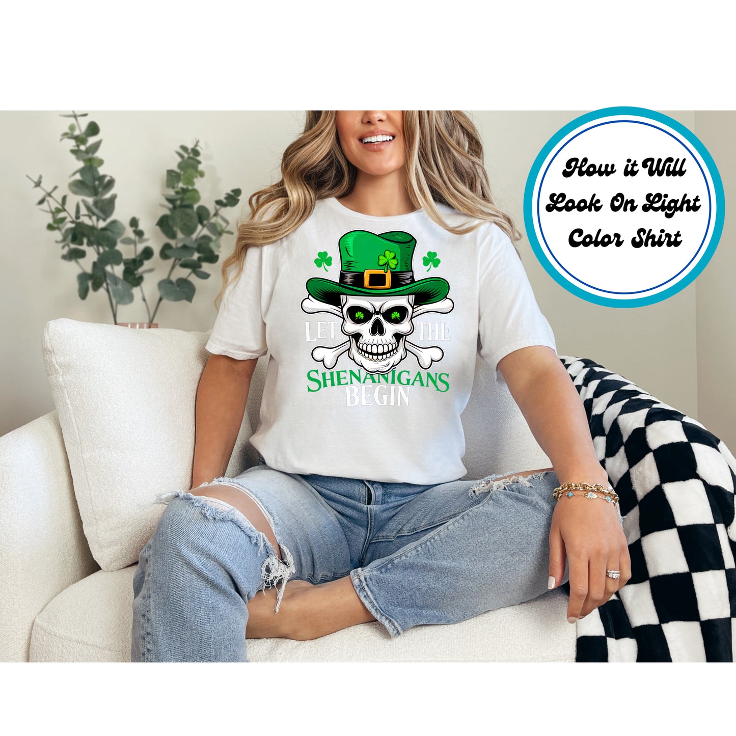 St. Patrick's Day DTF Transfer Iron On Heat Transfer - Ready to Press, Let the Shenanigans Begin DTF Transfer | Ready to Press | St. Patrick's Day Design 4630