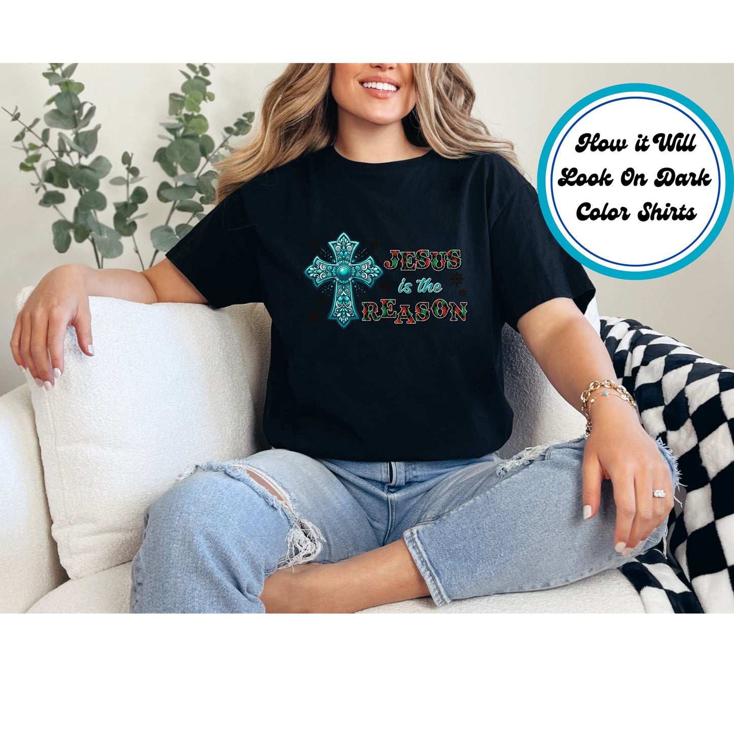 Easter DTF Transfer Iron On Heat Transfer - Ready to Press, Jesus Is the Reason DTF Transfer | Ready to Press | Easter Design 4670